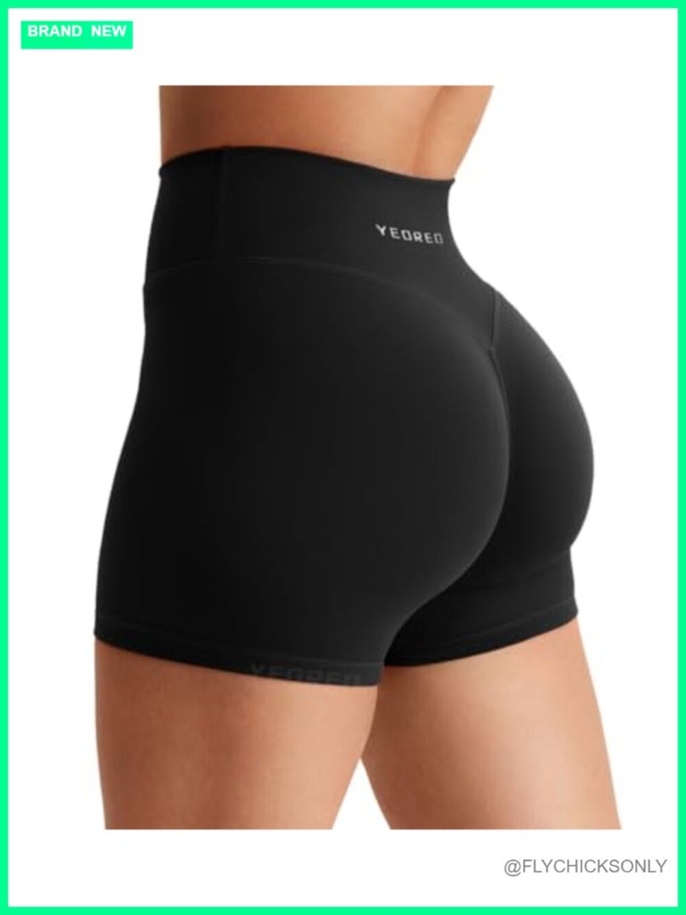 YEOREO SoftHue Biker Shorts No Front Seam V-Back High Waist
